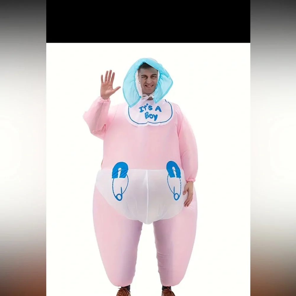 Baby gender reveal costume.